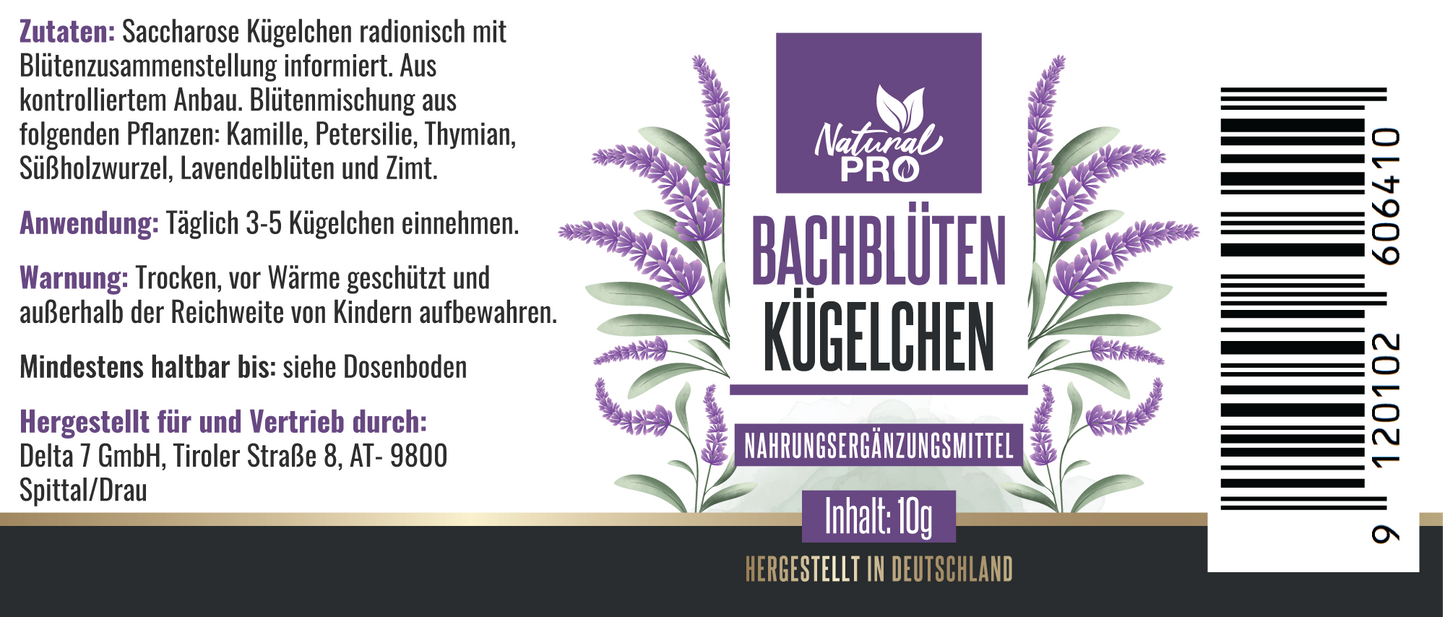 Bachblüten Kügelchen | Homöopathische Blütenkraft | Bei Stress, Angst & Unruhe