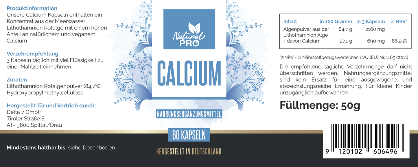 Calcium Power | Balance, Stabilität & starke Knochen | 60 Kapseln