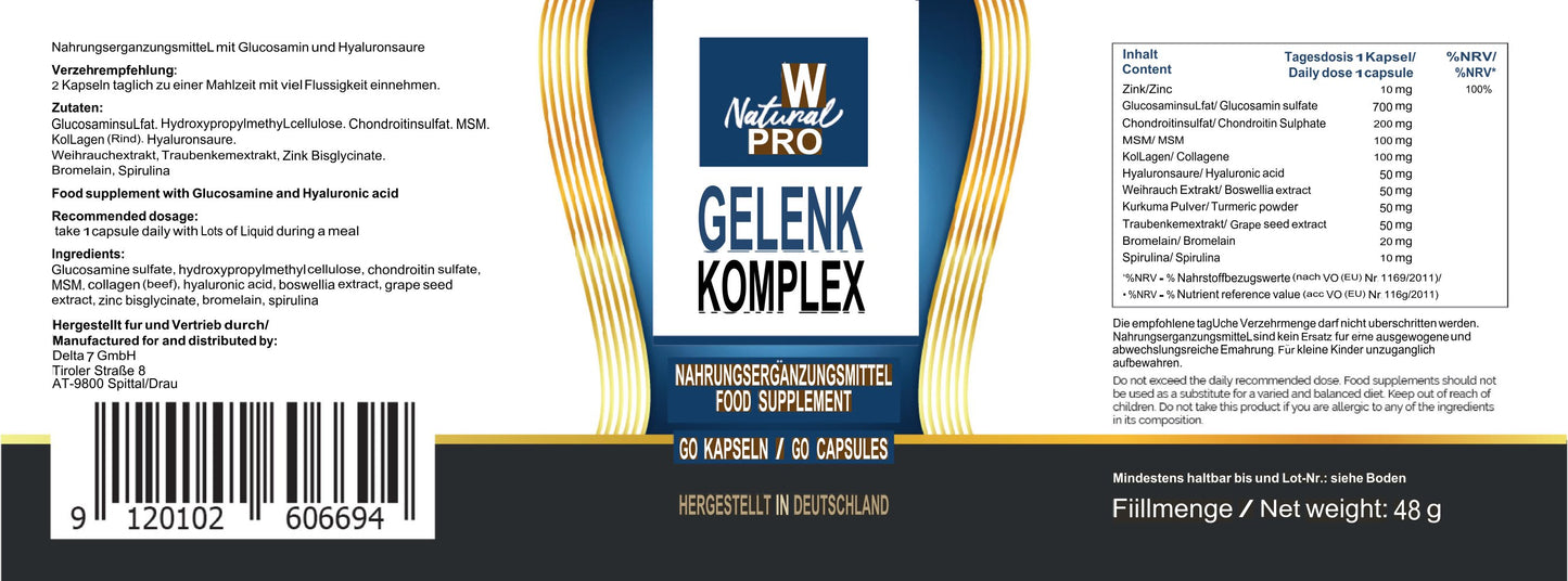 Gelenk Komplex | Für Beweglichkeit & Gelenkkomfort | 60 Kapseln