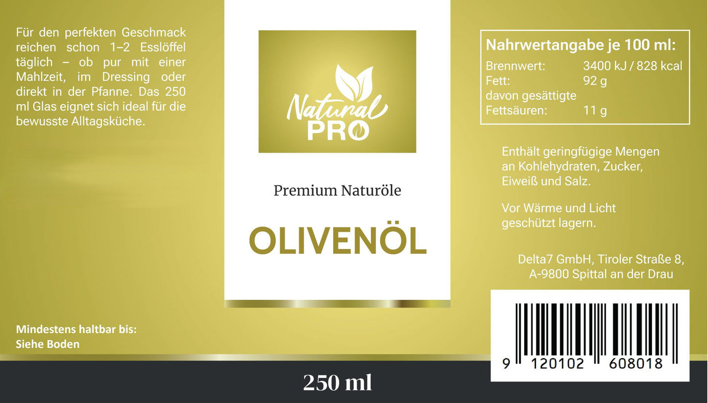 Olivenöl | Extra Vergine | 2 EL täglich | Mediterraner Genuss reich an ungesättigten Fettsäuren