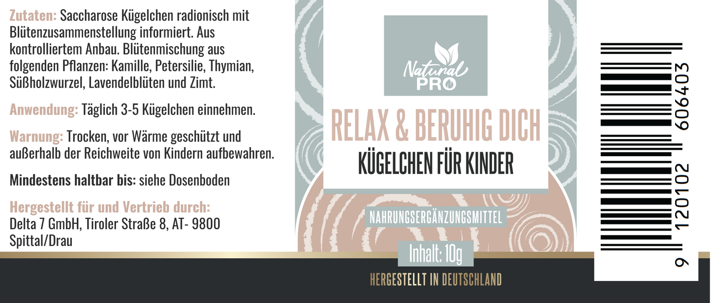 Relax & Beruhig Dich Kügelchen für Kinder | Sanfte Unterstützung bei Unruhe & Nervosität | 10 g