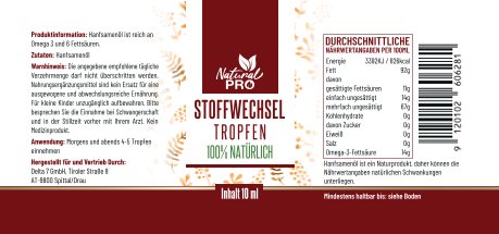 Stoffwechsel Tropfen | Balance & Energie von innen | Natürlich abnehmen | 10 ml