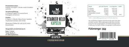 Starker Held Kapseln | Für Männerkraft & innere Stärke | 60 Potenz Kapseln