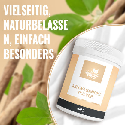 Ashwagandha Pulver naturrein | 5.000 mg Tagesdosis | HOCHDOSIERT
