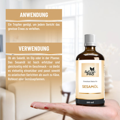 Sesamöl | Mild-Nussiges Naturöl | Täglicher Genuss | Reich an ungesättigten Fettsäuren