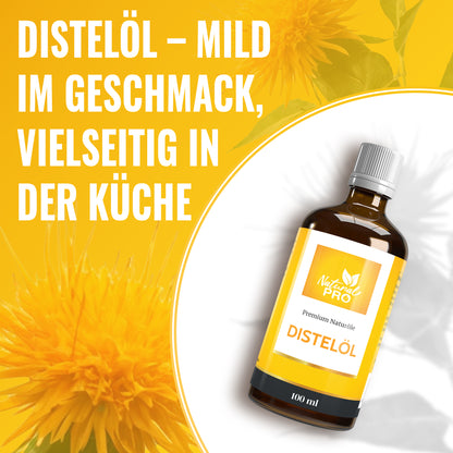 Distelöl | Kaltgepresst & Hochdosiert – Reich an Linolsäure (Omega-6) & Vitamin E
