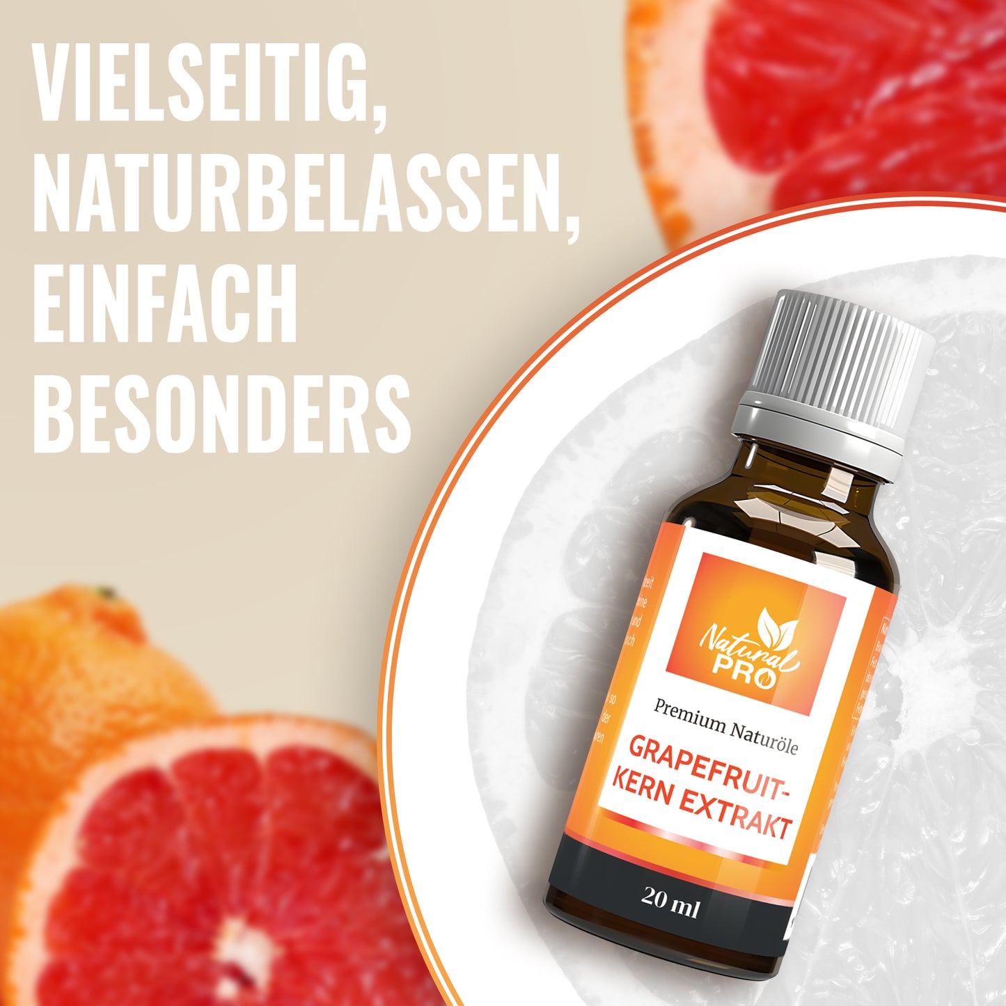 Grapefruitkernextrakt Tropfen 3000 mg Tagesdosis | Hochdosiert mit reinen Flavonoiden & Vitamin C