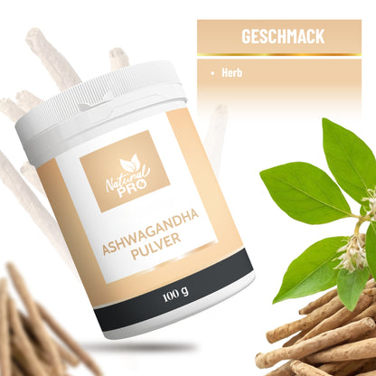 Ashwagandha Pulver naturrein | 5.000 mg Tagesdosis | HOCHDOSIERT