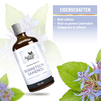 Borretschsamenöl | HOCHDOSIERT | Reich an Gamma-Linolensäure