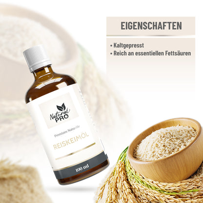 Reines Reiskeimöl | Für die tägliche Küche | Reich an Vitamin E & Ungesättigten Fettsäuren