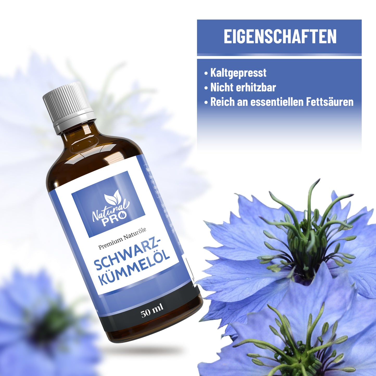 Schwarzkümmelöl | Kaltgepresst, Naturrein & Aromatisch | Ideal für deine Küche