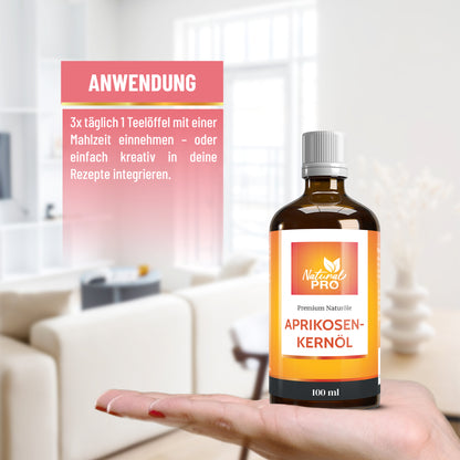 Aprikosenkernöl pur | Kaltgepresst & Raffiniert | Für deine kreative Küche