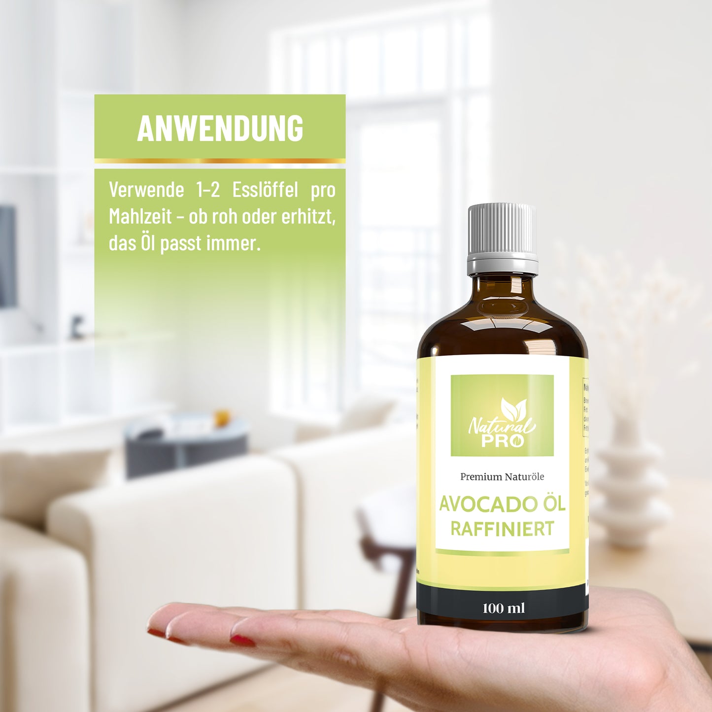 Avocadoöl | Hochdosiert mit 30ml täglich | Vielseitigkeit | Superfood pur