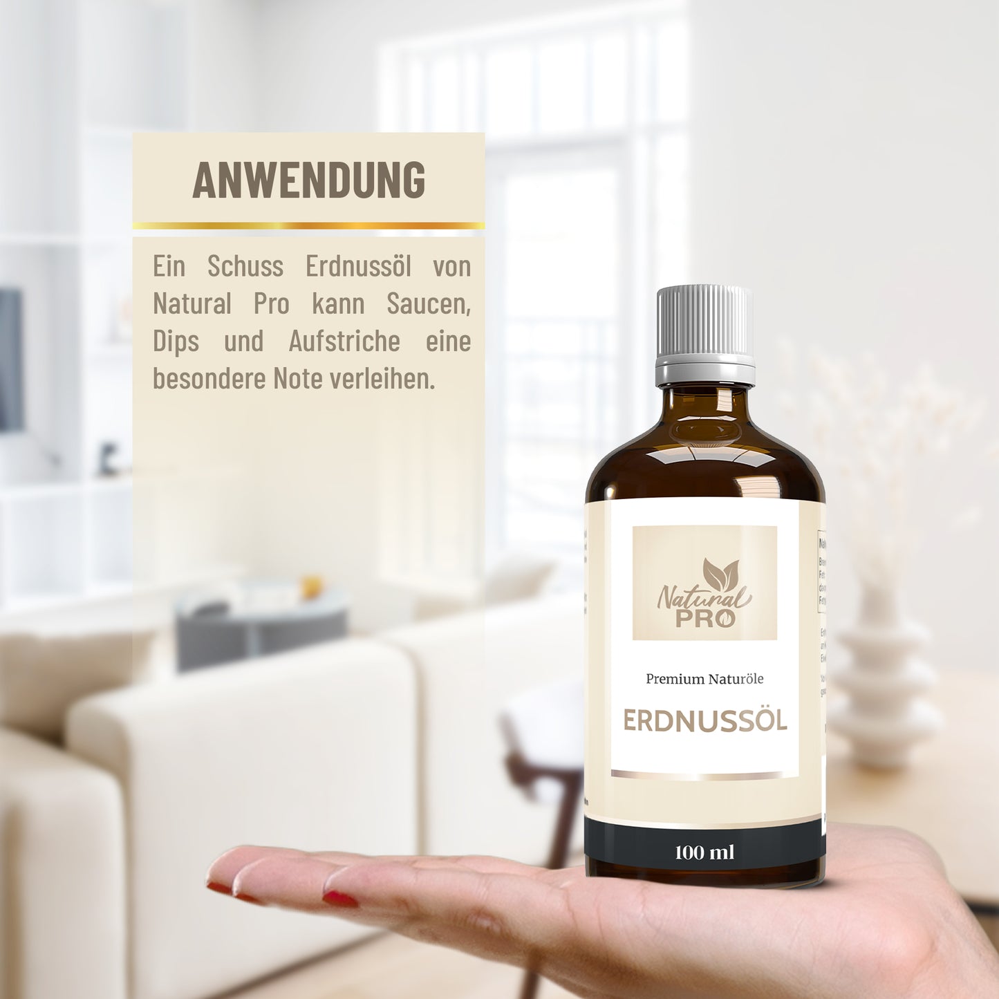 Erdnussöl | Hoch erhitzbar, Mild-Nussig | Perfekt für Wok & Küche