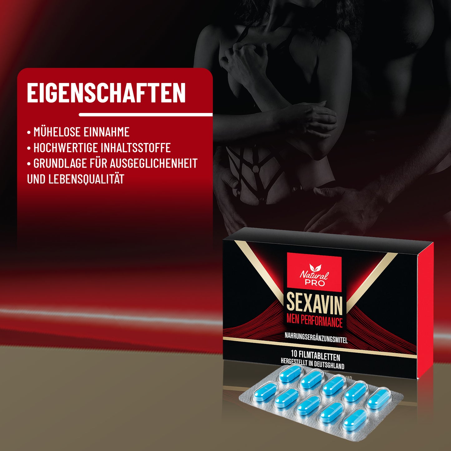 Sexavin | Für extreme Energie, Ausdauer & Leidenschaft | 60 Potenz Kapseln