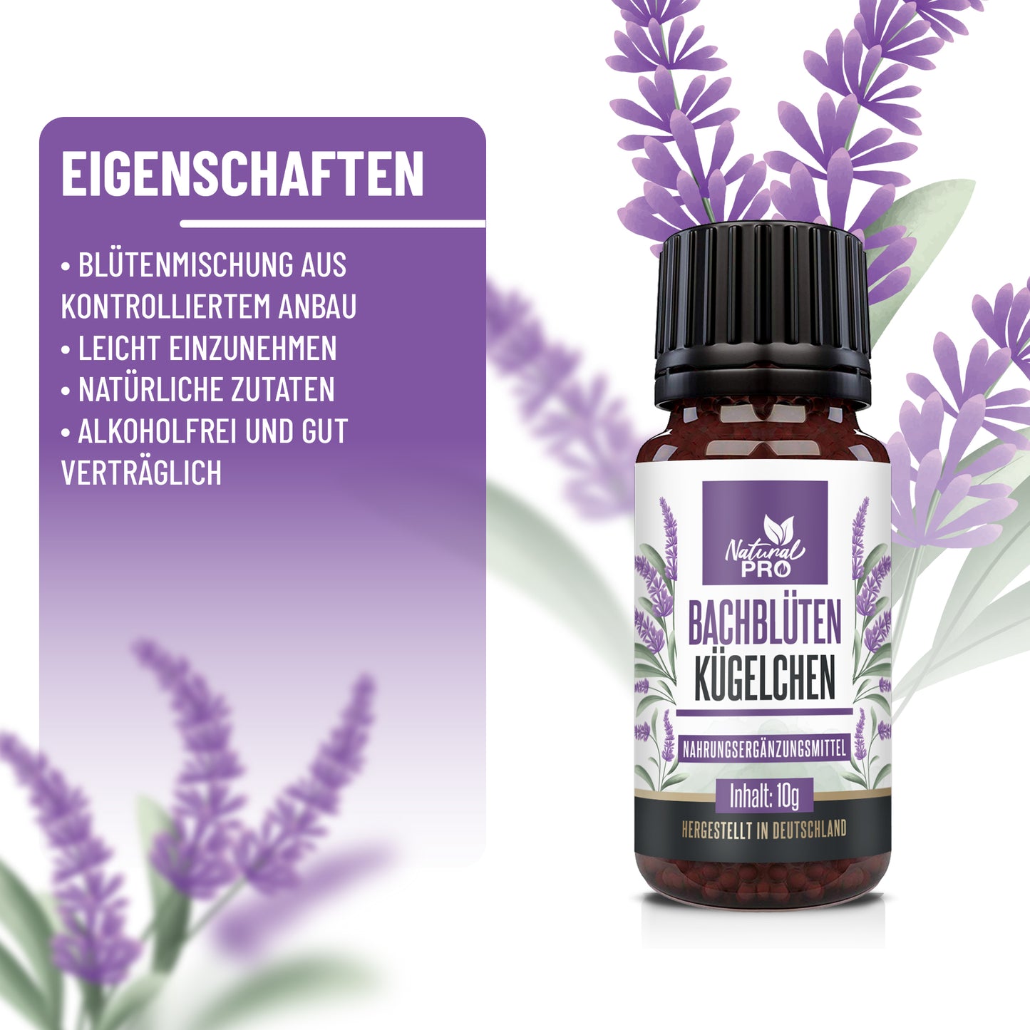 Bachblüten Kügelchen | Homöopathische Blütenkraft | Bei Stress, Angst & Unruhe