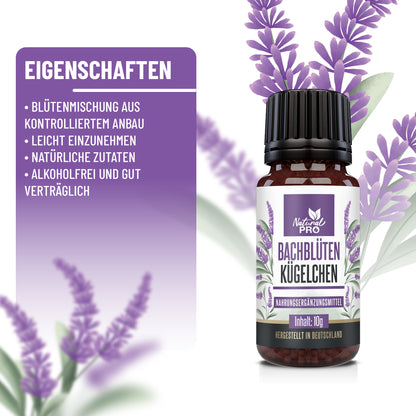 Bachblüten Kügelchen | Homöopathische Blütenkraft | Bei Stress, Angst & Unruhe