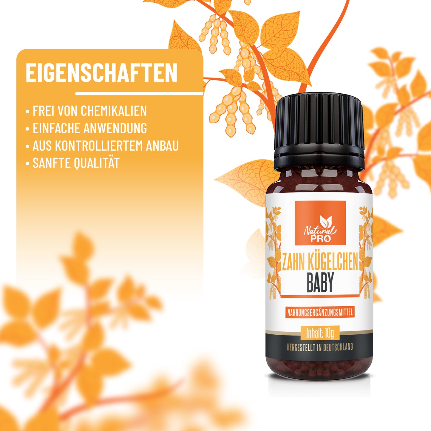 Zahn Kügelchen Baby | Natürlich & homöopathisch | Beruhigend beim Zahnen | 10 g