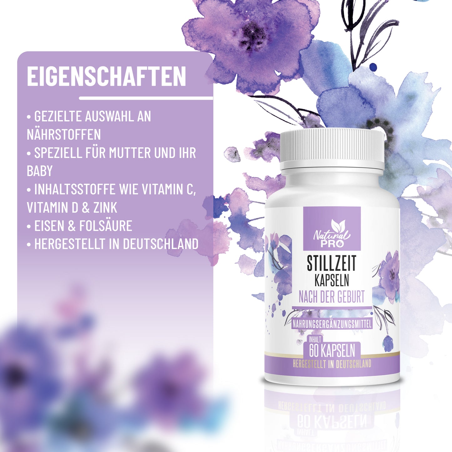 Stillzeit Kapseln | Für Mutter & Baby | Unterstützt Milchbildung & Vitalität | 60 Kapseln