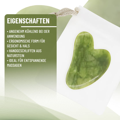 Gua Sha Stein | Massage & Lymphdrainage für Gesicht & Hals | Anti-Aging