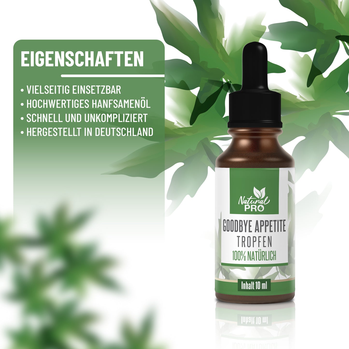 Goodbye Appetite Tropfen | Unterstützt natürliches Sättigungsgefühl | 10 ml