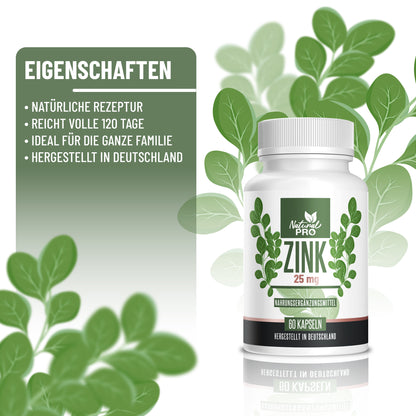 Zink | Immunschutz & Hautpflege | 60 Tabletten