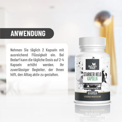 Starker Held Kapseln | Für Männerkraft & innere Stärke | 60 Potenz Kapseln