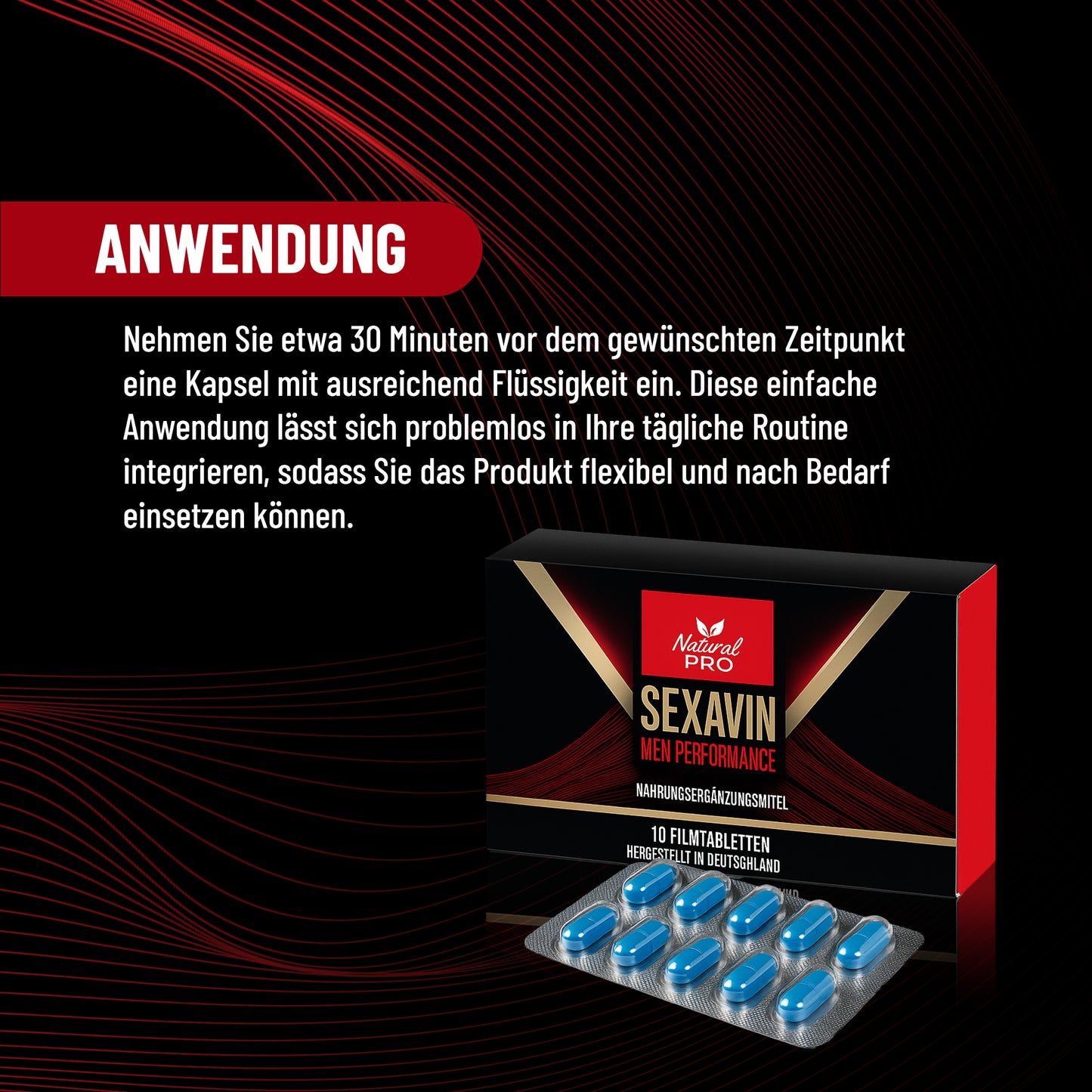 Sexavin | Für extreme Energie, Ausdauer & Leidenschaft | 60 Potenz Kapseln