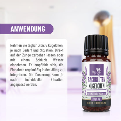 Bachblüten Kügelchen | Homöopathische Blütenkraft | Bei Stress, Angst & Unruhe