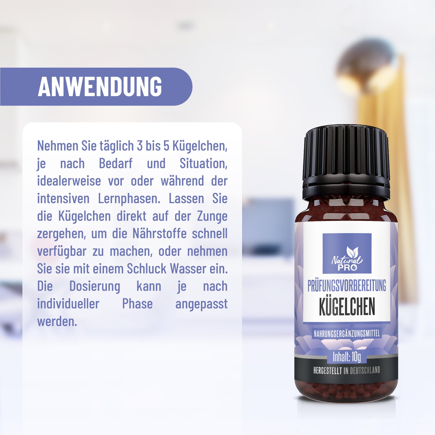 Prüfungsvorbereitung Kügelchen | Für Ruhe & Fokus in stressigen Lernphasen | 10 g