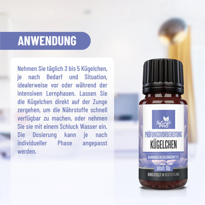 Prüfungsvorbereitung Kügelchen | Für Ruhe & Fokus in stressigen Lernphasen | 10 g