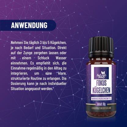 Fokus Kügelchen | Für Konzentration & geistige Klarheit | 10 g