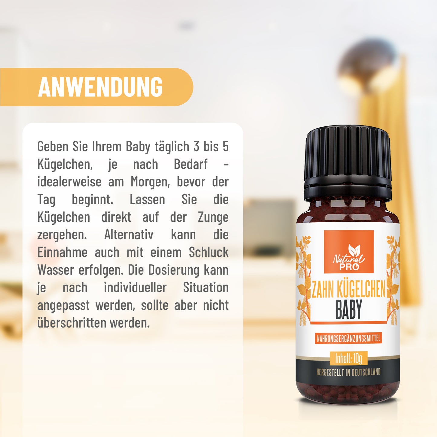 Zahn Kügelchen Baby | Natürlich & homöopathisch | Beruhigend beim Zahnen | 10 g