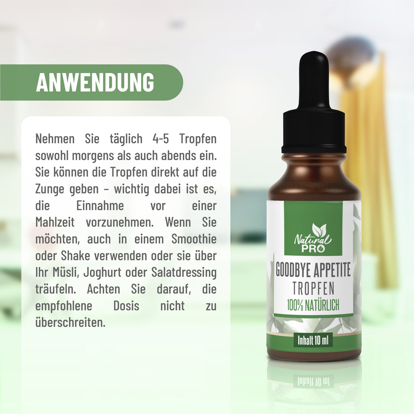 Goodbye Appetite Tropfen | Unterstützt natürliches Sättigungsgefühl | 10 ml