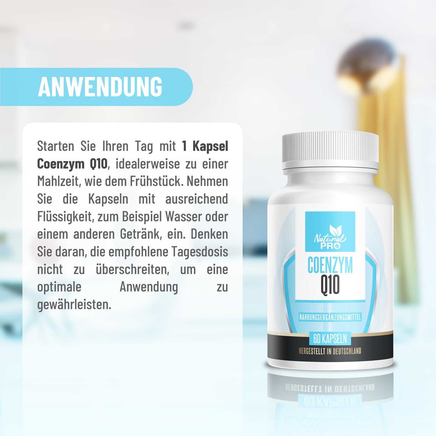 Coenzym Q10 200mg hochdosiert | Unterstützt Herz & Vitalität | 60 Kapseln