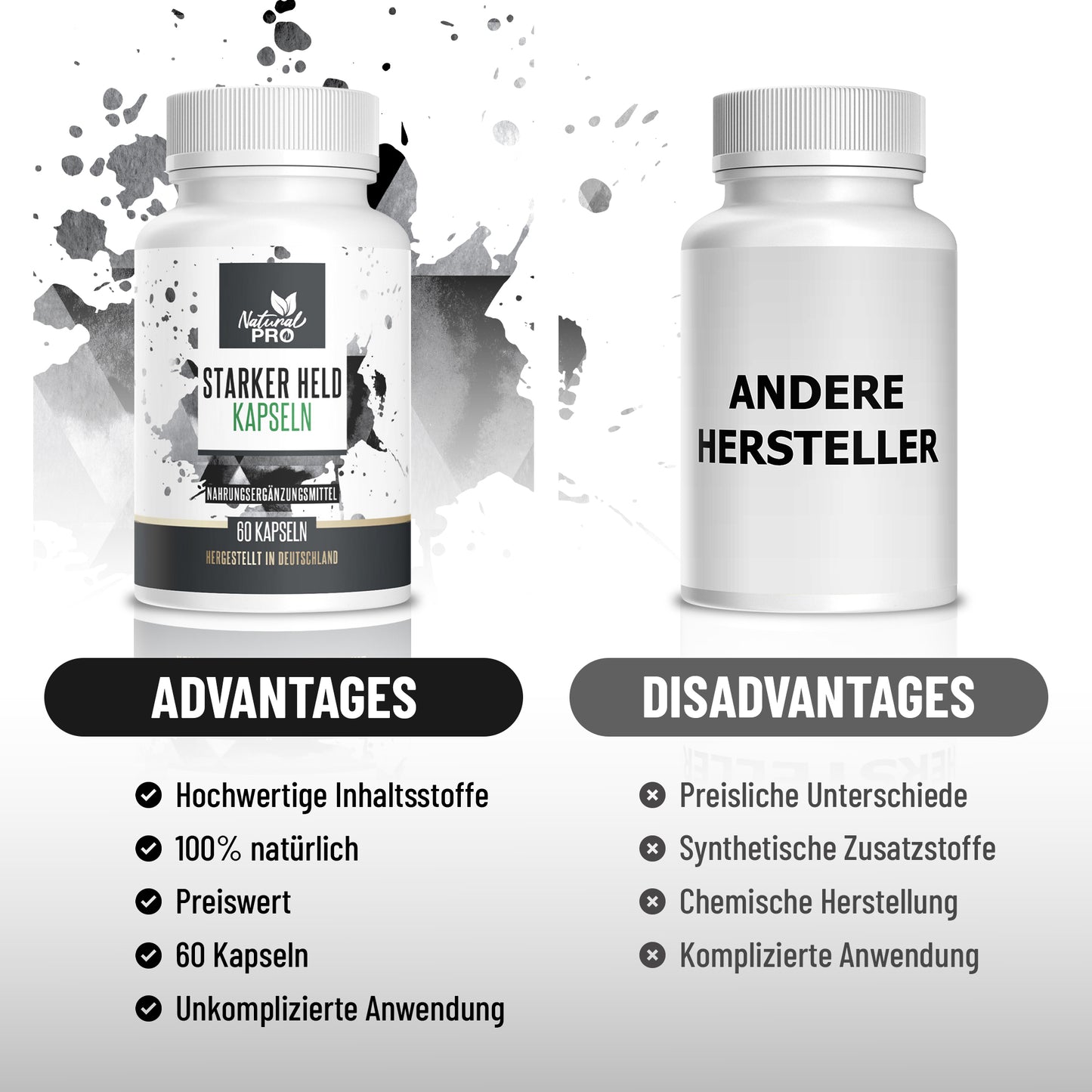 Starker Held Kapseln | Für Männerkraft & innere Stärke | 60 Potenz Kapseln