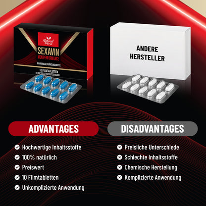 Sexavin | Für extreme Energie, Ausdauer & Leidenschaft | 60 Potenz Kapseln