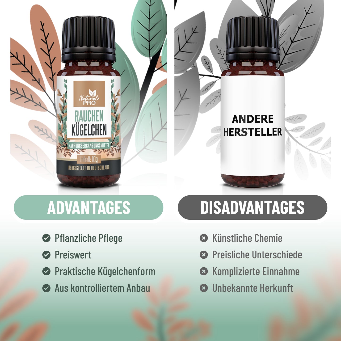 Rauchen Kügelchen | Natürlich & ohne Nikotin | Für innere Balance beim Rauchstopp | 10g