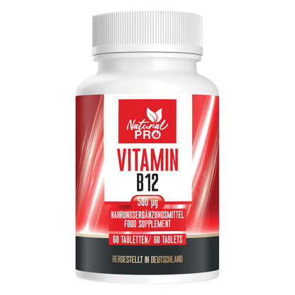 Vitamin B12 500 µg hochdosiert | Reines Vitamin für Energie & Vitalität | 60 Tabletten