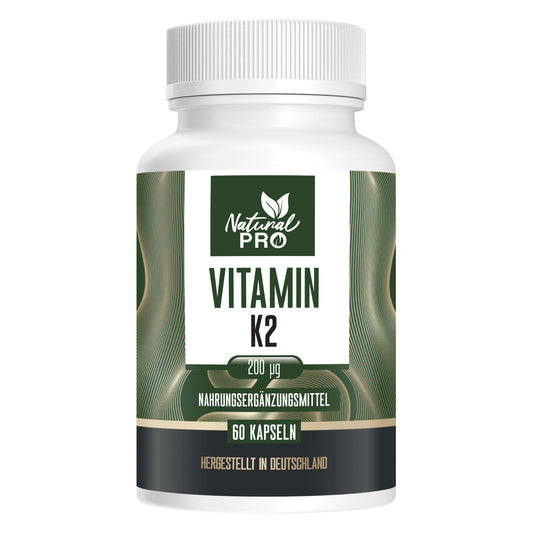 Vitamin K2 200 µg hochdosiert | Ideal in Kombination mit Vitamin | 60 Kapseln
