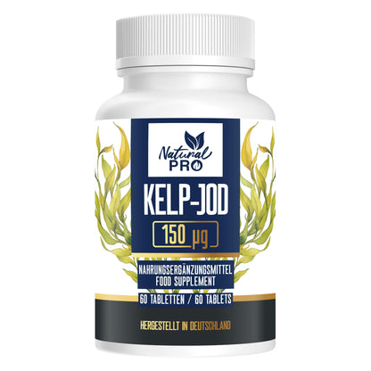Kelp-Jod 150 µg hochdosiert | Für Vitalität & Hormonbalance | 60 Tabletten