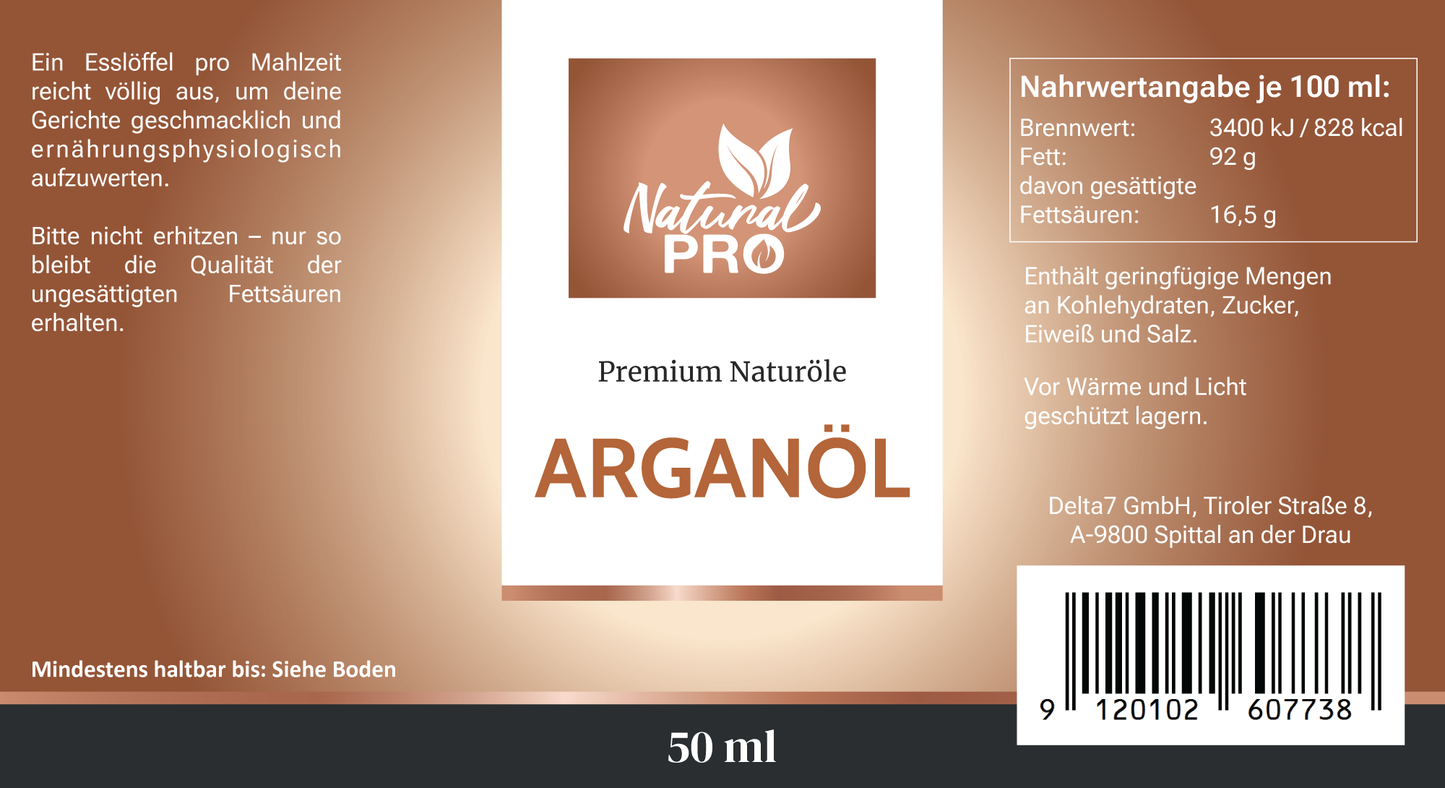 Arganöl Hochdosiert | Ungeröstet, Kaltgepresst und Nährstoffreich