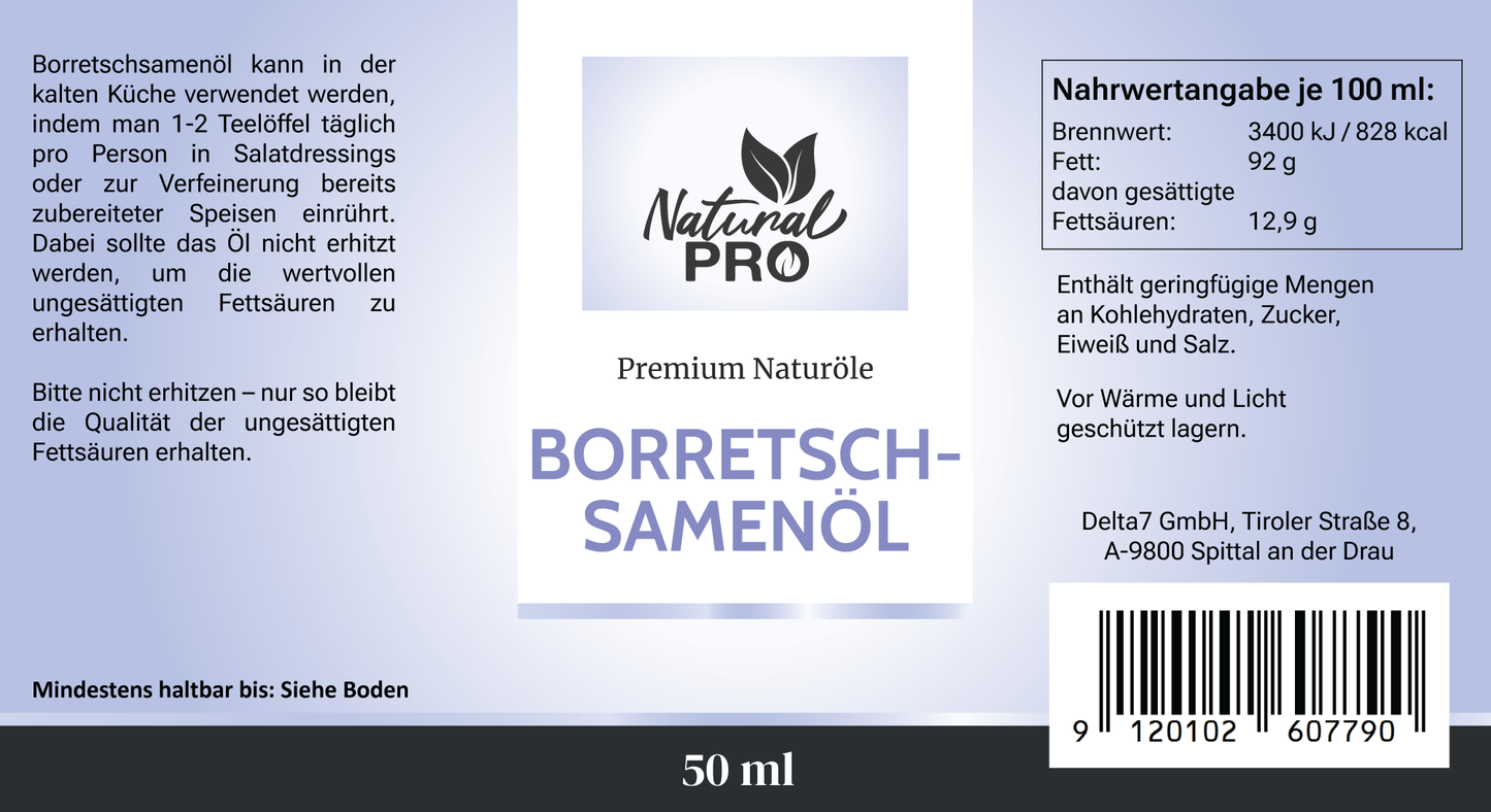 Borretschsamenöl | HOCHDOSIERT | Reich an Gamma-Linolensäure