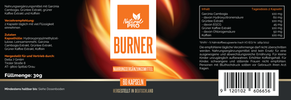 Burner | Pflanzliche Unterstützung für Fettverbrennung & Vitalität | 60 Kapseln