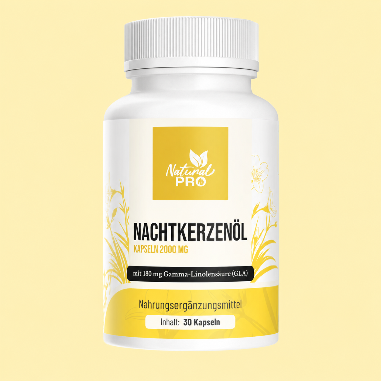 Nachtkerzenöl Kapseln 2000 MG | mit 180 mg Gamma-Linolensäure (GLA) | Dein Körper im Alltag