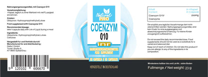 Coenzym Q10 200mg hochdosiert | Unterstützt Herz & Vitalität | 60 Kapseln