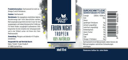 Fburn Night Tropfen | Aktiviert Nacht-Stoffwechsel & Regeneration | 10 ml