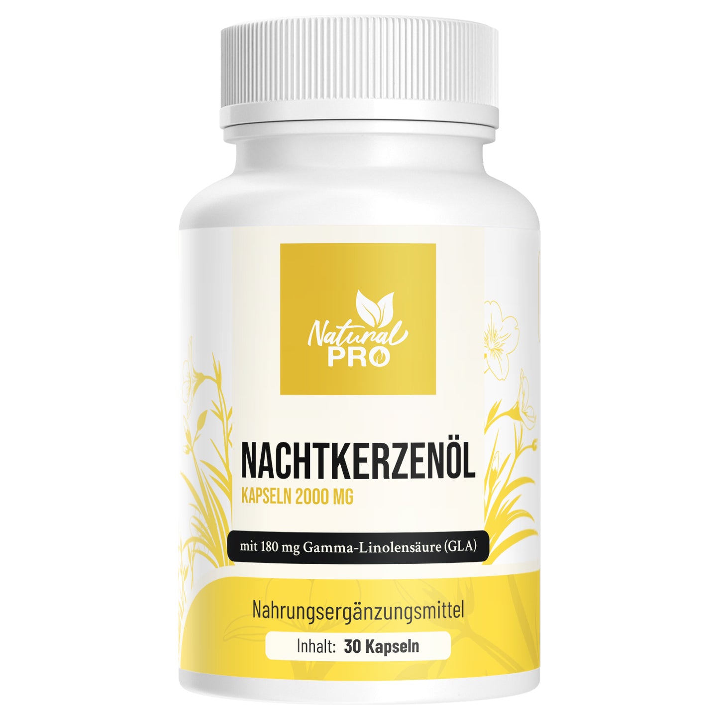 Nachtkerzenöl Kapseln 2000 MG | mit 180 mg Gamma-Linolensäure (GLA) | Dein Körper im Alltag