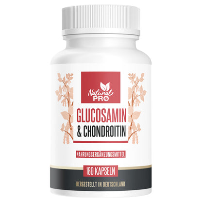 Glucosamin & Chondroitin hochdosiert | Unterstützt Beweglichkeit & Gelenkkomfort | 180 Kapseln