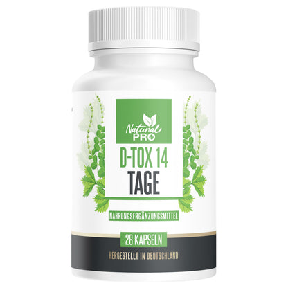 D-Tox 14 Tage | Natürliches Entgiftungsprogramm für Körper & Stoffwechsel | 28 Kapseln